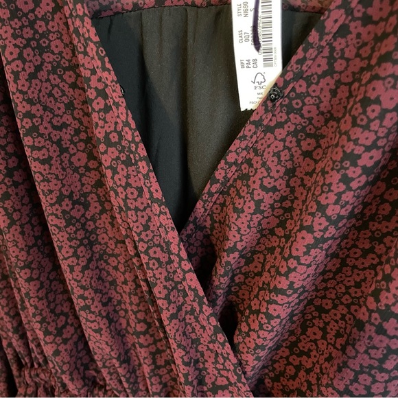 Madewell (Re)sourced Georgette Faux-Wrap Mini Dress Size Small - Picture 7 of 8